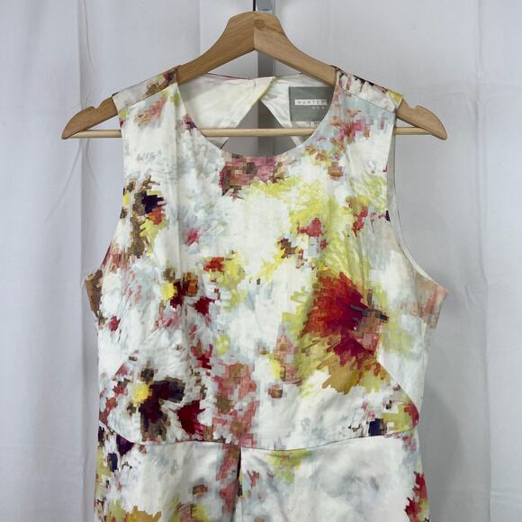 HUNTER BELL 8P  Anthropologie Kukka Tea Dress Open Back A-Line Floral Multicolor - Picture 6 of 12